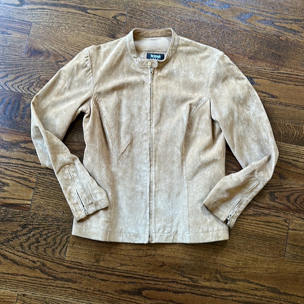 SUEDE Women’s For Joseph tan suede leather jacket. Size medium Good condition!!